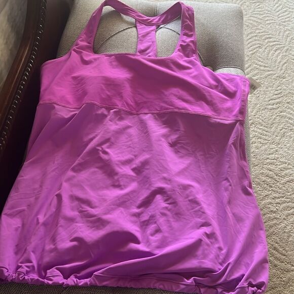 NWT GapFit Distance T-back shelf-bra Blouson tank Large - Picture 11 of 15
